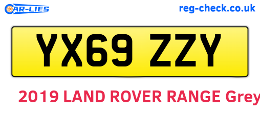YX69ZZY are the vehicle registration plates.