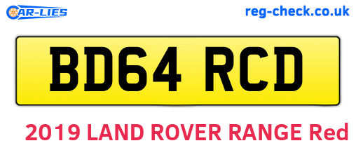 BD64RCD are the vehicle registration plates.