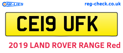 CE19UFK are the vehicle registration plates.