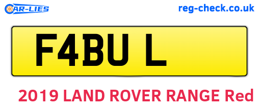 F4BUL are the vehicle registration plates.
