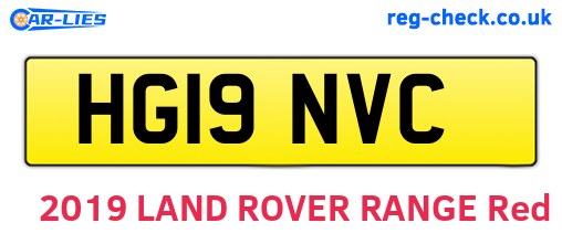 HG19NVC are the vehicle registration plates.