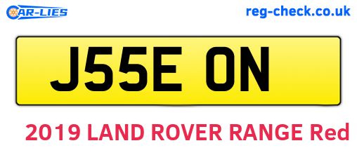 J55EON are the vehicle registration plates.