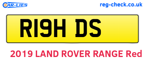 R19HDS are the vehicle registration plates.