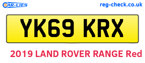 YK69KRX are the vehicle registration plates.