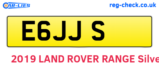 E6JJS are the vehicle registration plates.