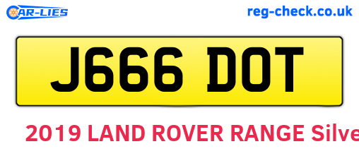 J666DOT are the vehicle registration plates.