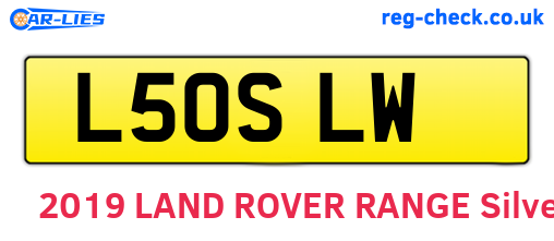 L50SLW are the vehicle registration plates.