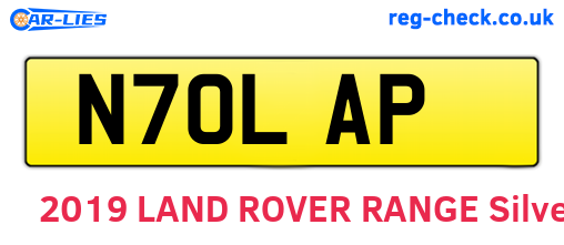 N70LAP are the vehicle registration plates.