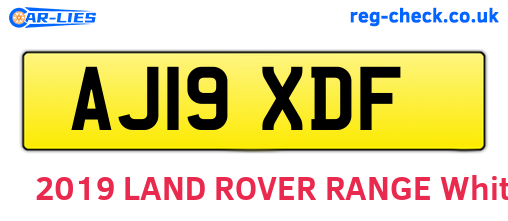 AJ19XDF are the vehicle registration plates.