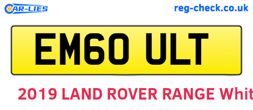 EM60ULT are the vehicle registration plates.