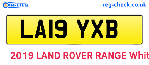 LA19YXB are the vehicle registration plates.