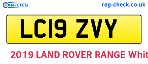 LC19ZVY are the vehicle registration plates.