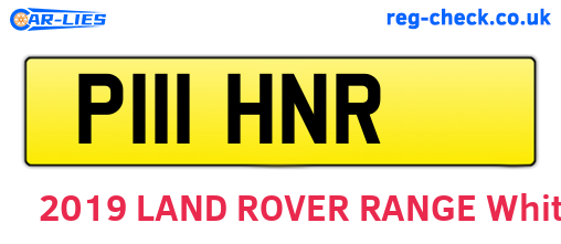 P111HNR are the vehicle registration plates.
