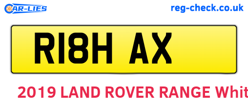 R18HAX are the vehicle registration plates.