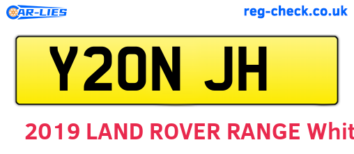Y20NJH are the vehicle registration plates.
