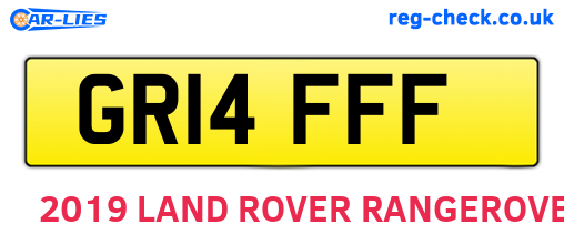 GR14FFF are the vehicle registration plates.