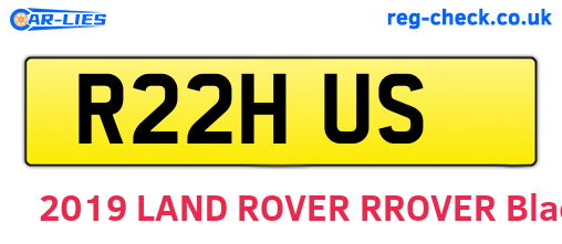 R22HUS are the vehicle registration plates.
