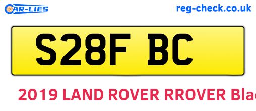 S28FBC are the vehicle registration plates.
