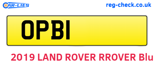 OPB1 are the vehicle registration plates.