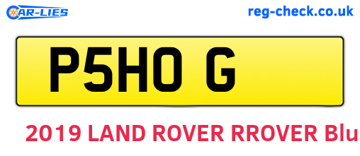 P5HOG are the vehicle registration plates.