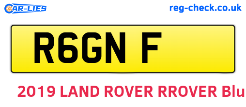 R6GNF are the vehicle registration plates.