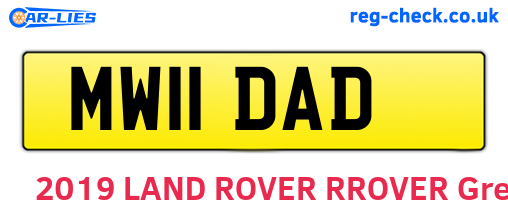 MW11DAD are the vehicle registration plates.