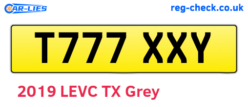 T777XXY are the vehicle registration plates.