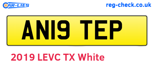 AN19TEP are the vehicle registration plates.