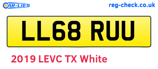 LL68RUU are the vehicle registration plates.