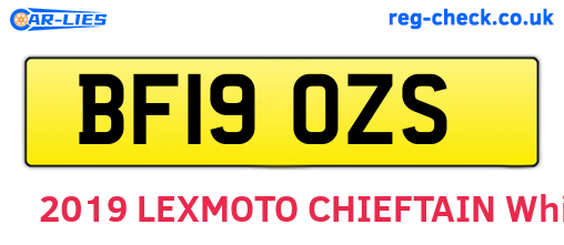 BF19OZS are the vehicle registration plates.
