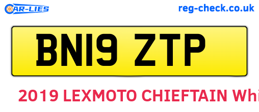 BN19ZTP are the vehicle registration plates.