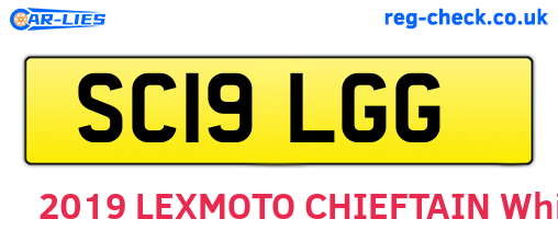 SC19LGG are the vehicle registration plates.