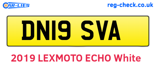 DN19SVA are the vehicle registration plates.