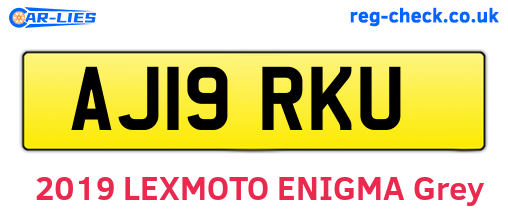 AJ19RKU are the vehicle registration plates.