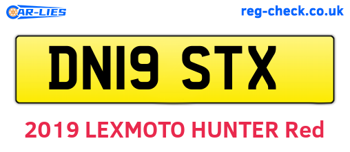 DN19STX are the vehicle registration plates.