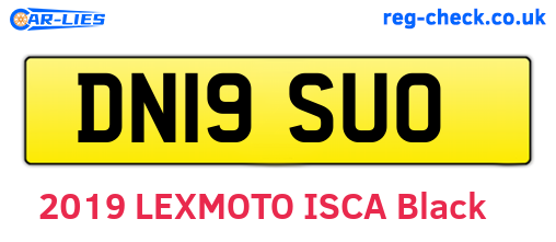 DN19SUO are the vehicle registration plates.