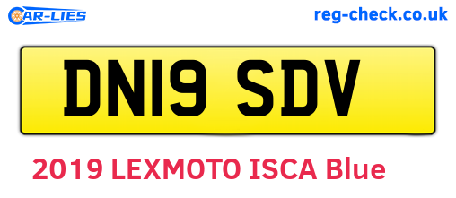 DN19SDV are the vehicle registration plates.