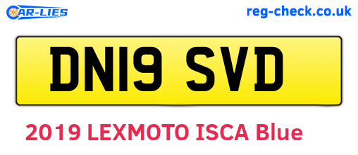 DN19SVD are the vehicle registration plates.