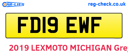 FD19EWF are the vehicle registration plates.