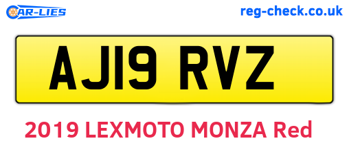 AJ19RVZ are the vehicle registration plates.