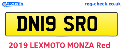 DN19SRO are the vehicle registration plates.