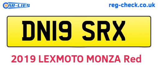 DN19SRX are the vehicle registration plates.