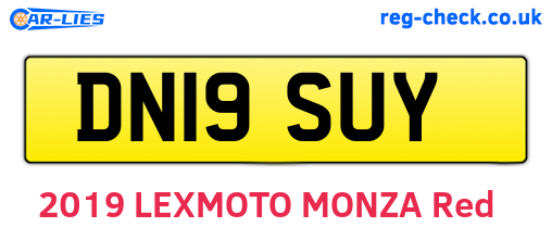 DN19SUY are the vehicle registration plates.