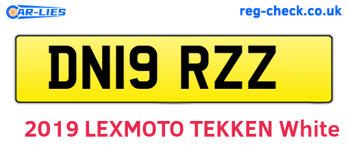 DN19RZZ are the vehicle registration plates.