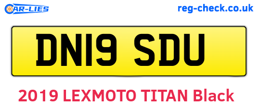 DN19SDU are the vehicle registration plates.