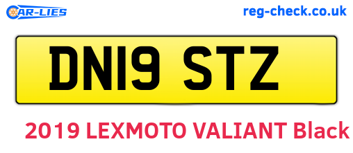 DN19STZ are the vehicle registration plates.