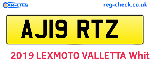 AJ19RTZ are the vehicle registration plates.