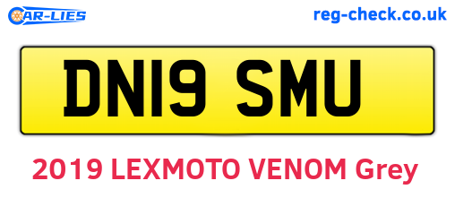 DN19SMU are the vehicle registration plates.