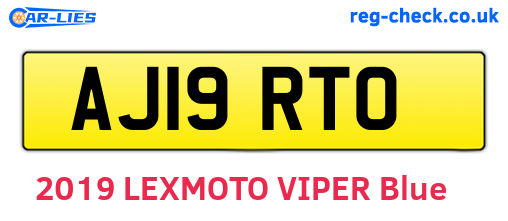 AJ19RTO are the vehicle registration plates.