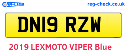 DN19RZW are the vehicle registration plates.